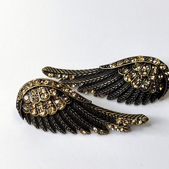 Crystal Wings Earrings - Picture 4 of 10